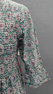Indian <b>Block</b> <b>Print</b> Dress Cotton Women's Stylish Voile Cotton Summer Dress Hand <b>Block</b> Printed Indian Maxi Dress - Product Image 3