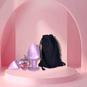 ألعاب تدريب شرجية بمقاسات S وM وL مع قاعدة مجوهرات على شكل قلب، محفز لنقطة جي، سدادة مؤخرة معدنية وردية للمبتدئين في ألعاب الأزواج - Product Image 5