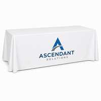 Housse de table ajustée de 8 pieds, imprimée sur mesure, imperméable, pour salon professionnel, exposition, restaurant, événement, décoration