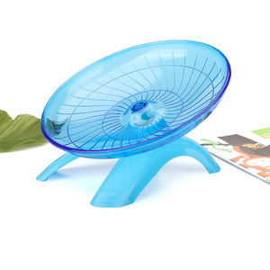 Roue de course pour hamster en plastique, jouet pour petits animaux avec plateau silencieux en forme de soucoupe volante - Product Image 1