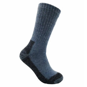 Chaussettes d'équipage en laine de coton 100% de haute qualité pour hommes bas quantité minimale de commande Design à la mode Logo de broderie personnalisé antibactérien pour l'automne - Product Image 3
