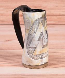 Mug en corne de buffle poli de style américain, fabriqué en Inde, prix d'usine, mug à boire en corne naturelle, verre à bière, prix de gros - Product Image 5