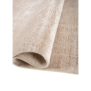 Entropy Warm Cream/White Sand Hand Knotted Wool Bamboo Silk <b>Rug</b> 7-8mm Thickness 8x10 ft Rectangular Solid Color Home Bedroom - Product Image 2