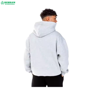 Sweat-shirt à capuche oversize pour homme, 320 grammes, 80% coton, 20% polyester, épaules tombantes, thermique, en molleton teint uni / French Terry - Product Image 6
