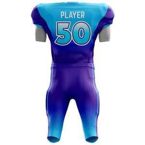 Uniforme de football américain de haute qualité 100% polyester, manches courtes, séchage rapide, taille plus, haut respirant, design personnalisé - Product Image 2