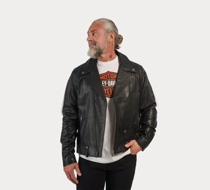 Veste en cuir Harley Davidson Motorbreath pour homme - Product Image 3