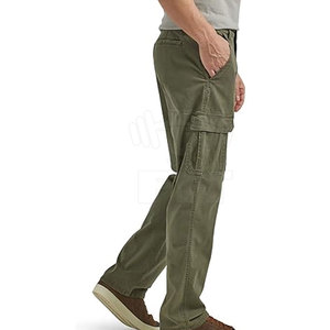 Pantalon cargo 100% coton personnalisé en gros nouveau style décontracté simple cordon de serrage léger 6 poches - Product Image 4