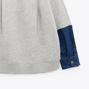 OEM nuevo diseño con capucha 100% algodón sólido logotipo personalizado sudadera/Tasa de fábrica de alta calidad última mujer contraste sudadera 2025 - Product Image 4