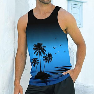 Sublimación de alta calidad Super-Soft Stretch Fitness Class Quality Singlet Stringer Gym Workout Tank Top - Product Image 3