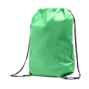 Zaino sportivo sostenibile in RPET dorato con coulisse per gadget promozionali - Product Image 5