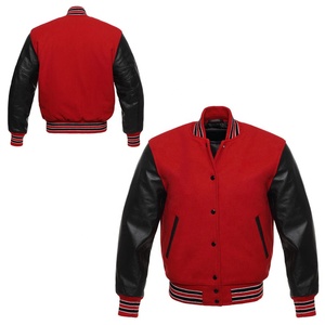 Chaqueta Varsity de Béisbol de Invierno para Hombre con Logotipo Personalizado, Holgada, Informal, con Cuello Alto, Resistente al Viento, de Lana/Poliéster para Juego Competitivo - Product Image 4