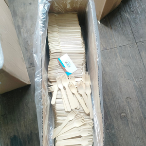 Juego de cubiertos de madera biodegradable desechable para fiestas Kit de cuchara tenedor cuchillo reutilizable a granel - Product Image 5