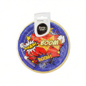 Platos de Superhéroes para Fiestas, 17 cm, Paquete de 8, Artículos Desechables para Fiestas - Product Image 2