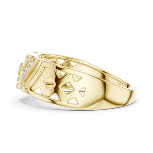 Bague pour femme en diamant de laboratoire 0,167 CT VVS-VS EF, or 18 carats, options or rose, or jaune, or blanc, moissanite, élégante - Product Image 6