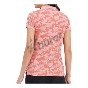 Polos ajustados de algodón con logotipo bordado para mujer - Product Image 2
