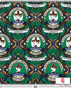 Custom African Wax Print Fabric Manufacturer Church Celebration Anniversary Convention Uniform Textile Supplier OEM ODM - Product Image 1