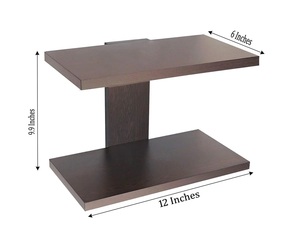 Fashionable Traditional Shape Floating Polygon Double Tier Multifunction Wood Wall <b>Shelves</b> Living Room Furniture Panel <b>Shelf</b> - Product Image 1