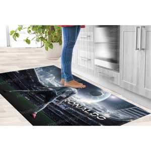 Tapis imprimé patchwork pour les fans de Ronaldo, tapis traditionnel écologique en laine et latex non tissé, petit tapis doux pour la chambre des garçons - Product Image 5