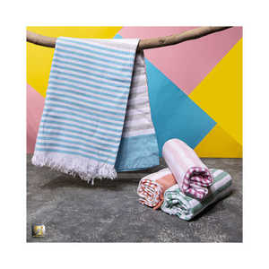 Turkish Cotton Super Dry Absorbent <b>Beach</b> <b>Towels</b> Custom <b>Lightweight</b> Sarong Blanket for Travel Soft Quick Wholesale Logo Option - Product Image 5