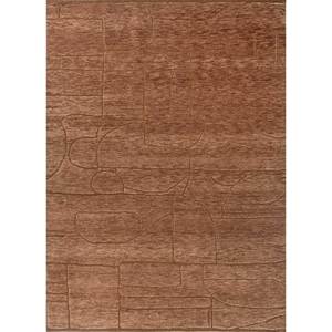 Alfombra de Lana Anudada a Mano Zuri, Diseño Abstracto Rojo y Naranja, Rectangular Grande de 9x12 para Entrada del Hogar, Modelo Lca-1534 (Cs-01) - Product Image 1