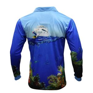 เสื้อเจอร์ซีย์ใส่ตกปลาสำหรับผู้ชายและผู้หญิงเสื้อตกปลาพิมพ์ซับลิเมชันแบบปรับแต่งได้ - Product Image 6