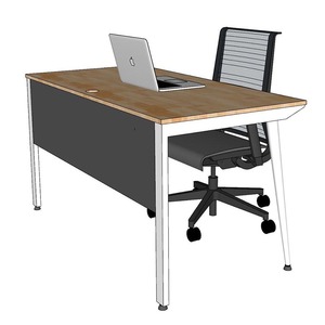 Escritorio Ejecutivo de Lujo Contemporáneo BGD68069 de Madera Natural con Patas de Hierro Ensambladas, Muebles de Oficina, Escritorio para Gerentes, Material MDF - Product Image 2