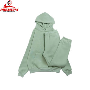 Ensemble pantalon de survêtement et sweat à capuche empilés unisexe survêtement personnalisé vêtements de rue logo personnalisé survêtements baggy en polaire coupe-vent pour hommes - Product Image 3