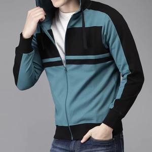 เสื้อมีฮู้ดสำหรับผู้ชายผ้าคอตต้อนสีพื้นระบายอากาศได้ดีสีพื้นมีซิปแบบลำลองสำหรับผู้ชายโลโก้ตามสั่ง - Product Image 5