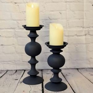 Ensemble de 3 bougeoirs en métal noir modernes, style industriel géométrique, décoratifs, pour centre de table de mariage - Product Image 6