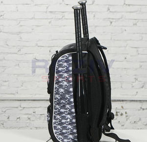 Sac à dos de baseball professionnel, couleur unie, grand rangement, construction en polyester robuste, fermeture à glissière et à fermoir, arqué - Product Image 6