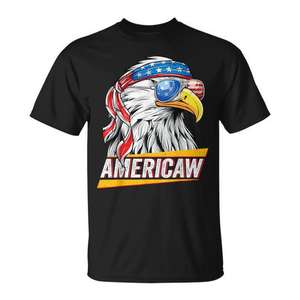 Camiseta patriótica con bandera estadounidense del águila calva Americaw - Product Image 1