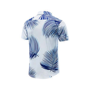 เสื้อฮาวายชายหาดสำหรับผู้ชายเสื้อพิมพ์ลายชายหาดแบบลำลองมีกระดุมสี่ด้านสำหรับผู้ชาย - Product Image 3