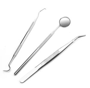 Kit de Exploración Dental de Alta Calidad, Kit Oral Desechable de Acero Inoxidable, Sonda Básica, Espejo Bucal, Pinzas - Product Image 3