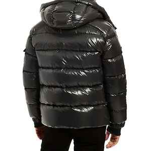 OEM Custom Logo Design <b>Light</b> Weight Breathable Hooded Polyester Bubble <b>Puffer</b> <b>Jacket</b> Winter Trending 2025 Canvas Fabric - Product Image 2