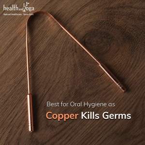 HealthAndYoga qSwipe Copper Super selling <b>tongue</b> <b>cleaner</b> for men from india exporter at best price copper <b>tongue</b> <b>cleaner</b> - Product Image 4