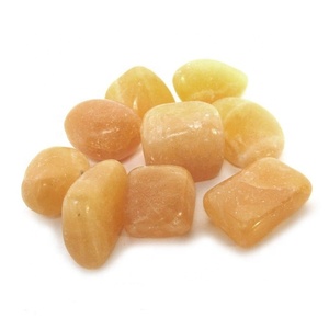 Vente en gros de pierres roulées en cristal de calcite jaune en vrac Reiki Chakra pierre précieuse gravée Agate galet pierre de guérison en vrac - Product Image 3