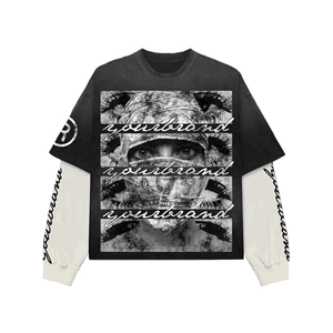 Wholesale 2025 New Double Layer Silk Mesh American Distressed Women <b>Tie</b> <b>Dye</b> Crop Top Slim Long Sleeved Crop <b>T</b>-<b>shirt</b> Custom Logo - Product Image 3