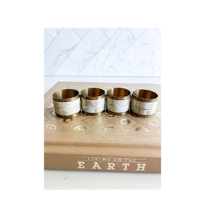 Servilletero con incrustaciones de hueso, accesorios para el hogar, soporte de forma redonda, servilletero con incrustaciones de hueso de tamaño personalizado - Product Image 2