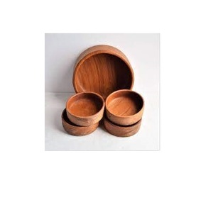 Tazón de madera hecho a mano de alta calidad con base redonda única, tazón de madera de tamaño grande y diferente tamaño, precio barato - Product Image 5