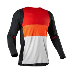 Rennbekleidung personalisiertes Motorradfahrerkleidung-T-Shirt Jugend langärmelig Dirtbike Rennen MX Motocross-Jekot