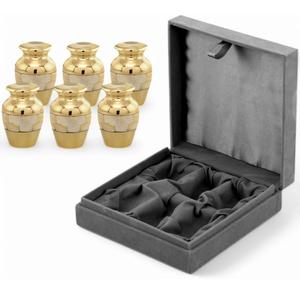 Urne souvenir intemporelle pour les cendres humaines Urne souvenir de finition naturelle pour les services commémoratifs funéraires Urne de crémation pour adultes en laiton - Product Image 2