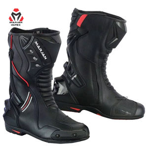Motorcycle Racing <b>Boots</b> Leather Track Riding Footwear with Ankle Protection Anti Slip Sole for Riders Pro Gear Drive CE - Product Image 1