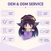 Peluche personnalisée OEM, jouet en peluche mignon, mini poupée en peluche, mascotte personnalisée de style anime pour cadeaux et vente en gros