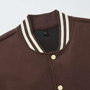 Venta al por mayor chaqueta de béisbol logotipo personalizado chaqueta de béisbol unisex chaqueta de bombardero negro en blanco CollegeBaseballjacket para los hombres - Product Image 3