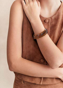 Bracelets en acrylique épais pour femmes, bracelets géométriques en résine acrylique, bracelet en acétate moucheté, bracelet statement coloré - Product Image 6