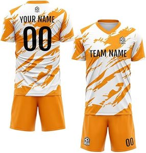 Ensemble d'uniformes de football personnalisables avec couleurs et logo personnalisés à séchage rapide 100% coton pour adultes unisexes - Product Image 1