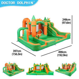 Envío Directo de Fábrica, Incluye Tobogán, Incluye Piscina, <span class=keywords><strong>Castillo</strong></span> <span class=keywords><strong>Inflable</strong></span> Familiar con Tobogán y Piscina para Diversión Acuática - Product Image 1