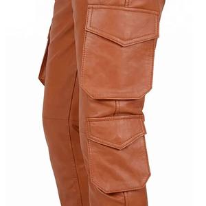 Streetwear black leather pants designer <b>flare</b> stacked <b>jeans</b> heavyweight material trendy modern fashion stylish wear - Product Image 4