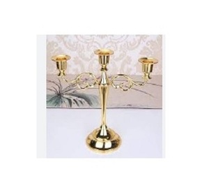Candélabres faits à la main en laiton et métal fini or dessus de table mariage maison Restaurant indien pièce maîtresse candélabres en métal doré argenté - Product Image 1