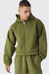 Custom Logo <b>Zip</b> Up Hoodie Cotton Polyester <b>Hooded</b> & Jogger Tracksuit 2 Pieces Set Streetwear Tracksuit for Men - Product Image 2